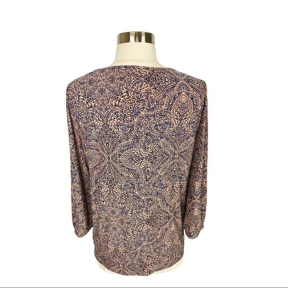The Limited Black & Blue Paisley Print Top - Size Medium - Picture 3 of 7